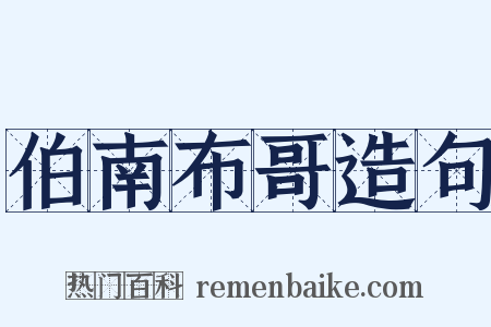 伯南布哥造句是什么意思的图片